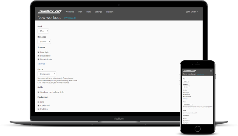 Personalize your swimming workouts with strokes, equipment and drills